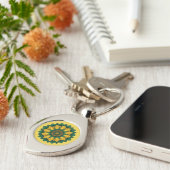 Imperial Solar Flower Mandala Luxury Keychain  キーホルダー (側面)