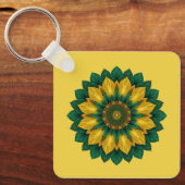 Imperial Solar Flower Mandala Luxury Keychain  キーホルダー (正面)