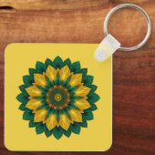 Imperial Solar Flower Mandala Luxury Keychain  キーホルダー (裏面)
