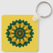 Imperial Solar Flower Mandala Luxury Keychain  キーホルダー (裏面)