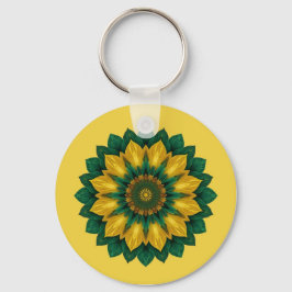 Imperial Solar Flower Mandala Luxury Keychain  キーホルダー