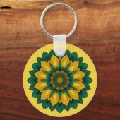Imperial Solar Flower Mandala Luxury Keychain  キーホルダー (裏面)