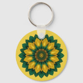 Imperial Solar Flower Mandala Luxury Keychain  キーホルダー (裏面)