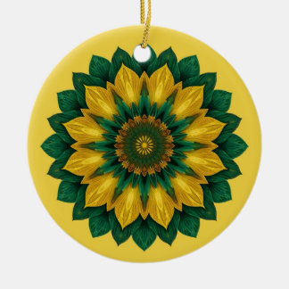 Imperial Solar Flower Mandala Luxury Keychain  セラミックオーナメント