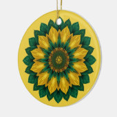 Imperial Solar Flower Mandala Luxury Keychain  セラミックオーナメント (左)