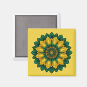 Imperial Solar Flower Mandala Luxury Keychain  マグネット (正面/裏面)