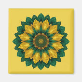 Imperial Solar Flower Mandala Luxury Keychain  マグネット (正面)