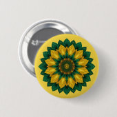 Imperial Solar Flower Mandala Luxury Keychain 缶バッジ (正面&裏面)