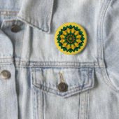 Imperial Solar Flower Mandala Luxury Keychain 缶バッジ (インサイチュ)