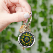 Imperial Solar Leaf Mandala Luxury Keychain  キーホルダー (手)
