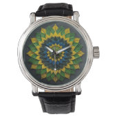 Imperial Solar Leaf Mandala Luxury Keychain - Emer 腕時計 (正面)