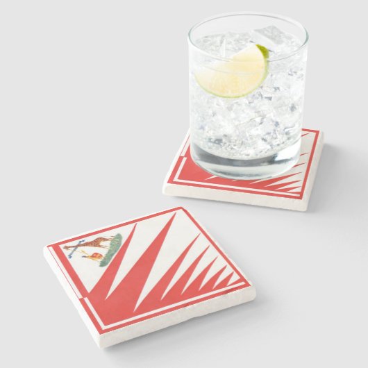 Imperiale Contrada della Giraffa - Giraffe Palio ストーンコースター (横)