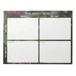 Important and urgent task Matrix (romantic nature) ノートパッド