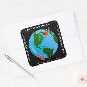 IMPOSBALL - Earth is Actual Flat (FE Designs) スクエアシール (封筒)