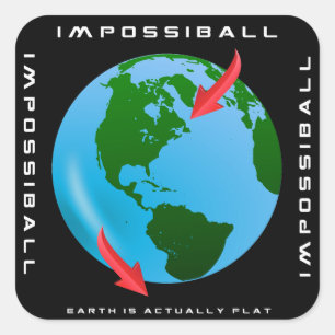 IMPOSBALL - Earth is Actual Flat (FE Designs) スクエアシール