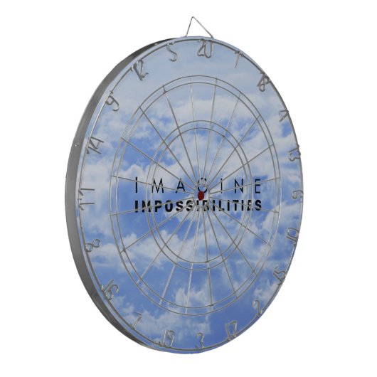 Impossibility 想像 Blue Cloudscape ダーツボード (正面左)