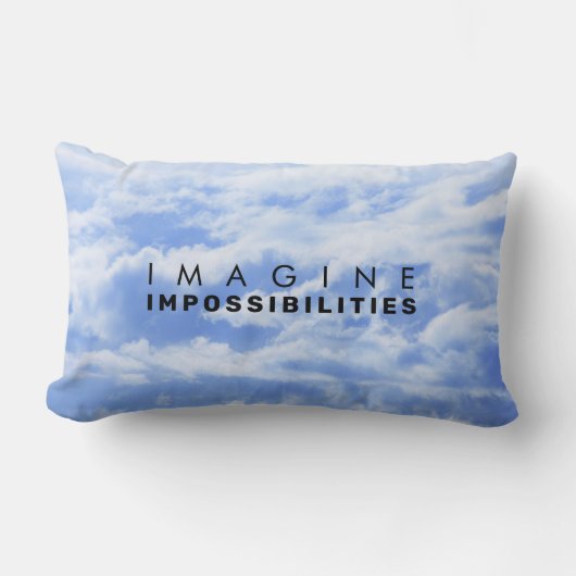 Impossibility 想像 Blue Cloudscape ランバークッション (正面)