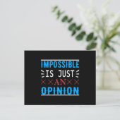 Impossible Is Just An Opinion - Motivation ポストカード (スタンド正面)