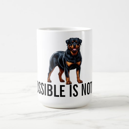 Impossible Is Nothing, Rottweiler コーヒーマグカップ (中央)