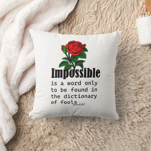 Impossible Is Word Only Found In Fools Dictionary クッション (ブランケット)