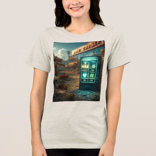 Impossible Items Vending Machine – Surreal Retro D トライブレンドTシャツ (正面)