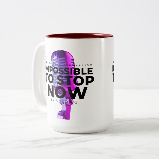 Impossible to stop ツートーンマグカップ (正面左)