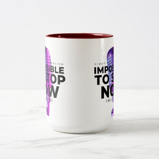 Impossible to stop ツートーンマグカップ (中央)