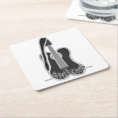 Imposteriorsの飲み物のコースター スクエアペーパーコースター (アングル)