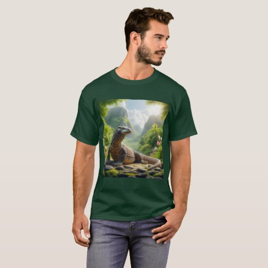Impresión artística del Dragón de Komodo Tシャツ (正面フル)