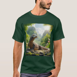 Impresión artística del Dragón de Komodo Tシャツ