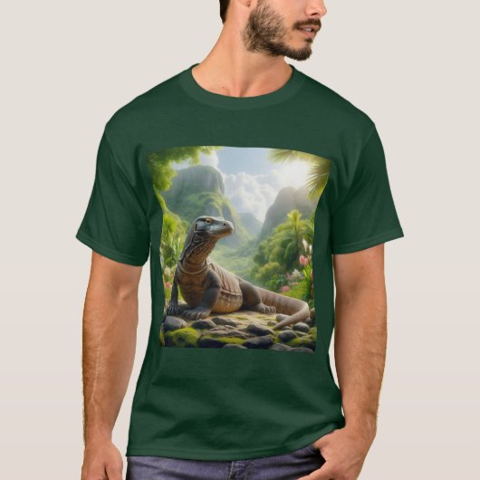 Impresión artística del Dragón de Komodo Tシャツ (正面)