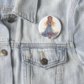 Impresión de Arte de Olas Retro Vibrantes - Diseño 缶バッジ (インサイチュ)