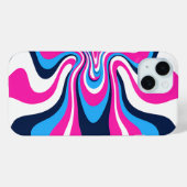 Impresión de Arte de Olas Retro Vibrantes - Diseño Case-Mate iPhoneケース (裏面 (横))