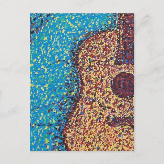 Impresionistのギターの郵便はがき ポストカード (正面)