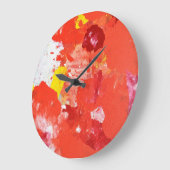 'Impress Me'カラフル抽象芸術時計 ラージ壁時計 (傾斜)