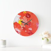 'Impress Me'カラフル抽象芸術時計 ラージ壁時計 (ホーム)