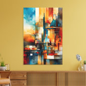 Impressão Em Tela Abstract vertical and horizontal キャンバスプリント (インサイチュ (リビング))