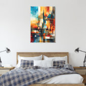 Impressão Em Tela Abstract vertical and horizontal キャンバスプリント (インサイチュ (寝室))