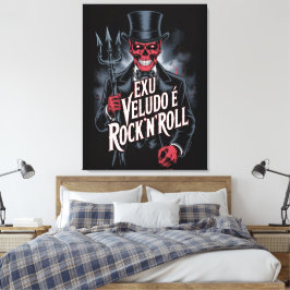 Impressão em Tela Exu Veludo é Rock'N'Roll #1 キャンバスプリント