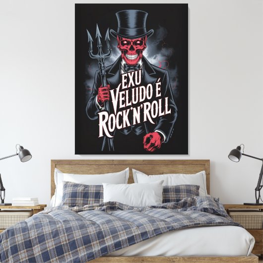 Impressão em Tela Exu Veludo é Rock'N'Roll #1 キャンバスプリント (インサイチュ (寝室))