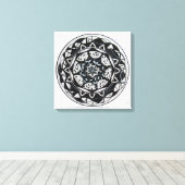 Impressão Em Tela Painel Mandala Serenidade Floral キャンバスプリント (インサイチュ (ウッドフロア))