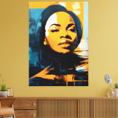 Impressão Em Tela Quadro Rosto de mulher Abstrato キャンバスプリント (インサイチュ (リビング))