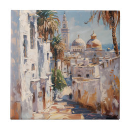 Impressinist picture of Tunis タイル