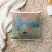 Impression, Sunrise 1872 Claude Monet クッション (ブランケット)