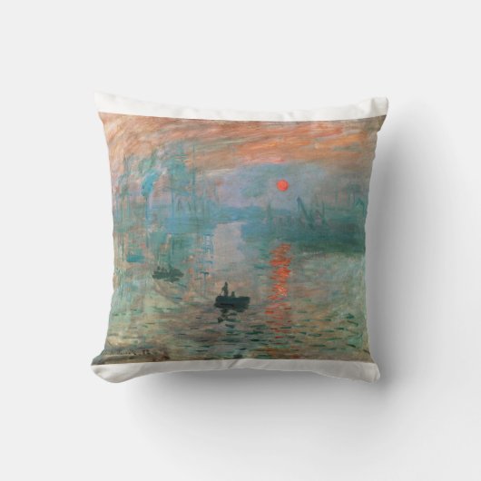 Impression, Sunrise 1872 Claude Monet クッション (正面)