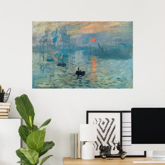 Impression,Sunrise,1873 ポスター (ホームオフィス)