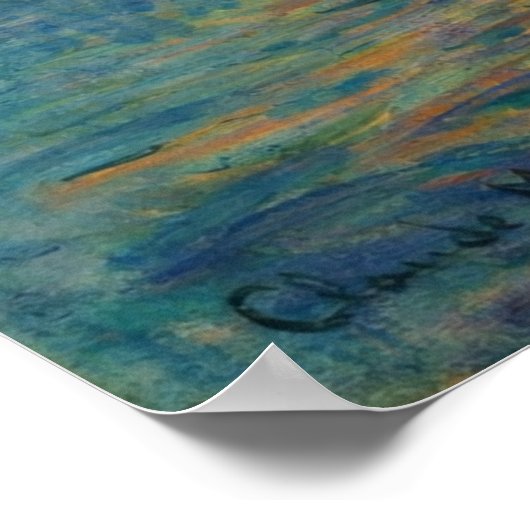 Impression, sunrise by Claude Monet ポスター (角)
