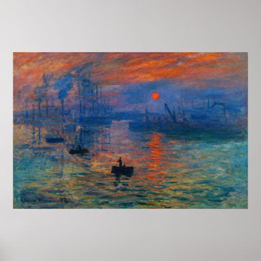 Impression, sunrise by Claude Monet ポスター (正面)