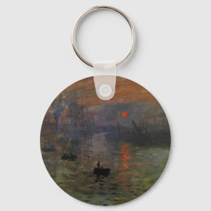 Impression Sunrise by Claude Monet, Vintage Art キーホルダー