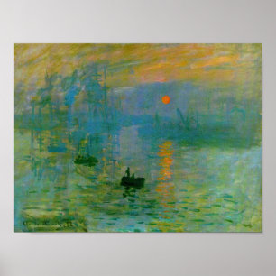 Impression Sunrise, Claude Monet Fine Art ポスター